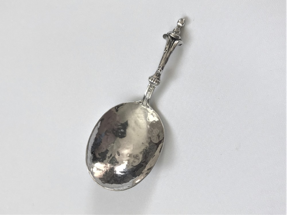 A rare Sybil Dunlop Arts & Crafts silver caddy spoon
