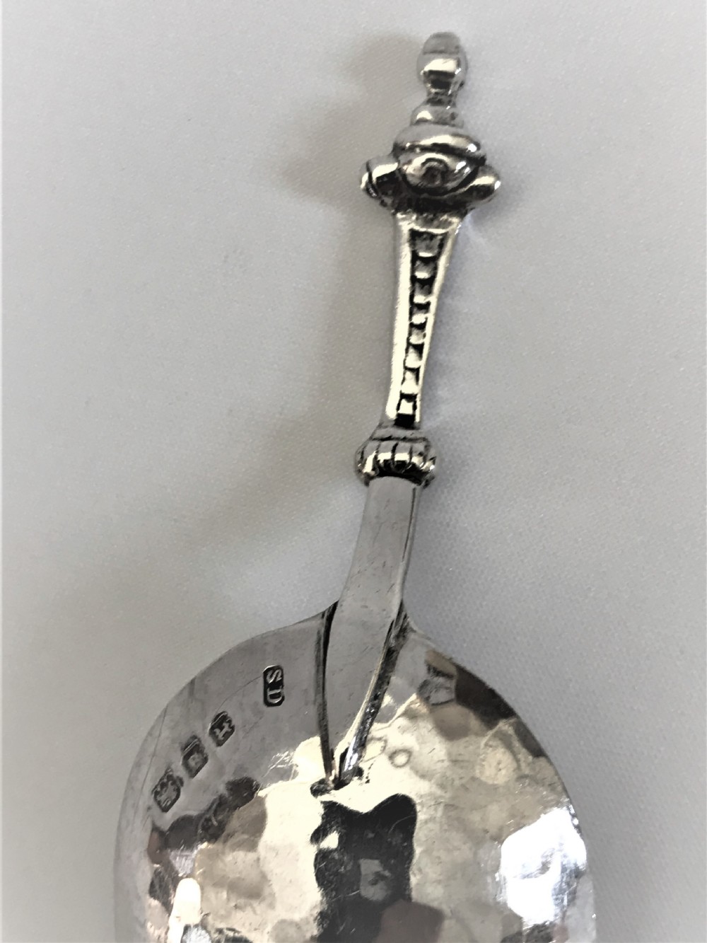A rare Sybil Dunlop Arts & Crafts silver caddy spoon View V