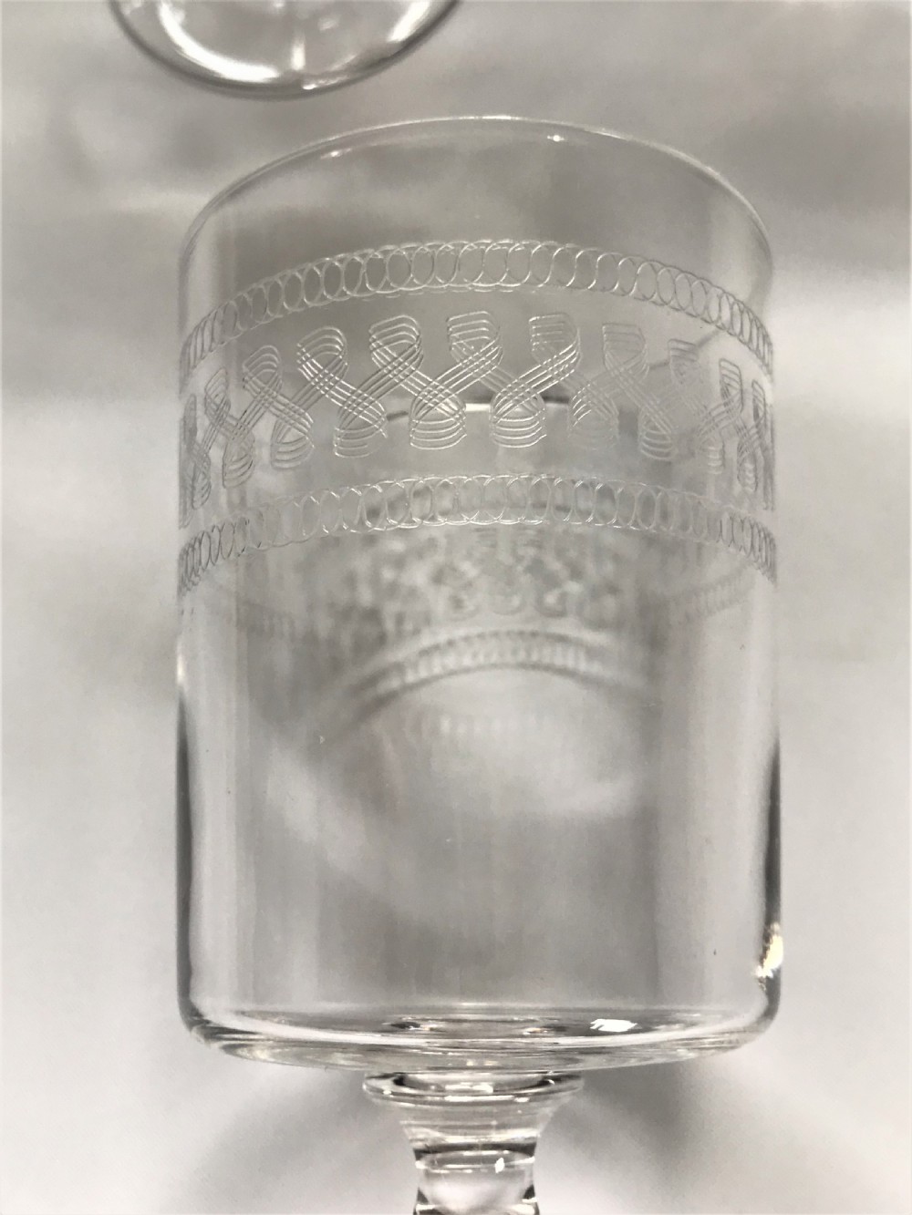 A good set of 4 etched wine goblets View IV