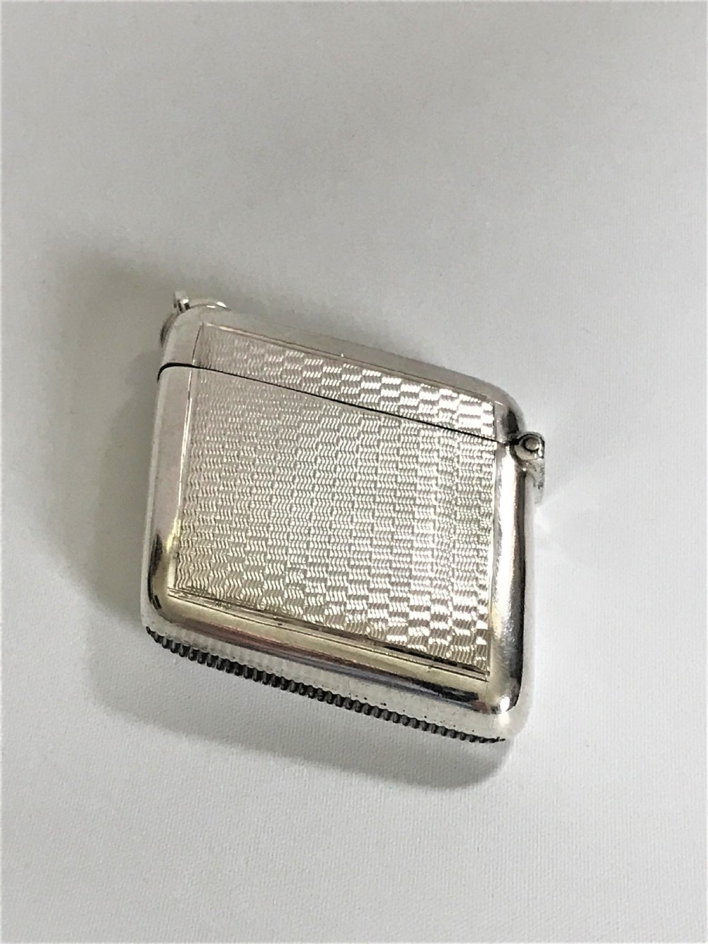 A rare Victorian novelty trapezium silver vesta View II