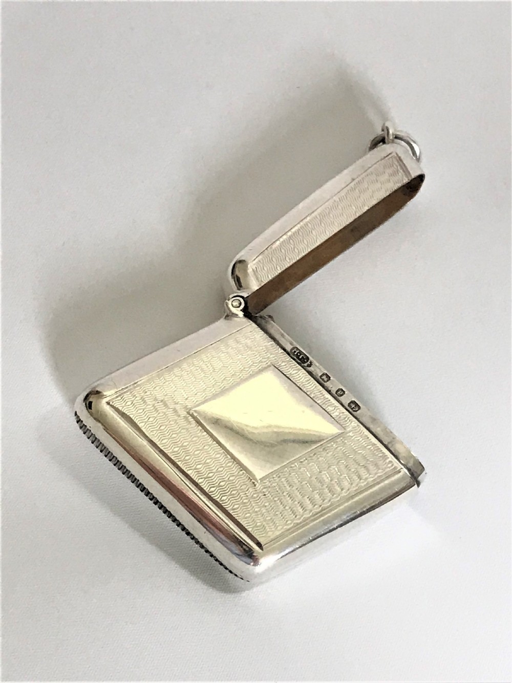 A rare Victorian novelty trapezium silver vesta View IV