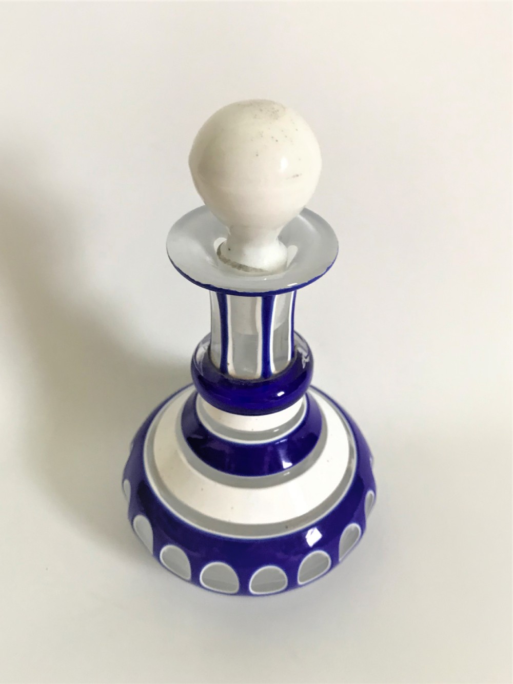 A stunning Victorian overlay glass cologne bottle View II
