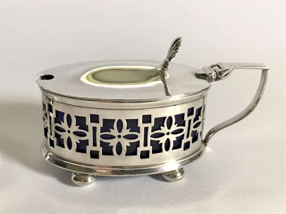 A lovely three piece silver cruet View III