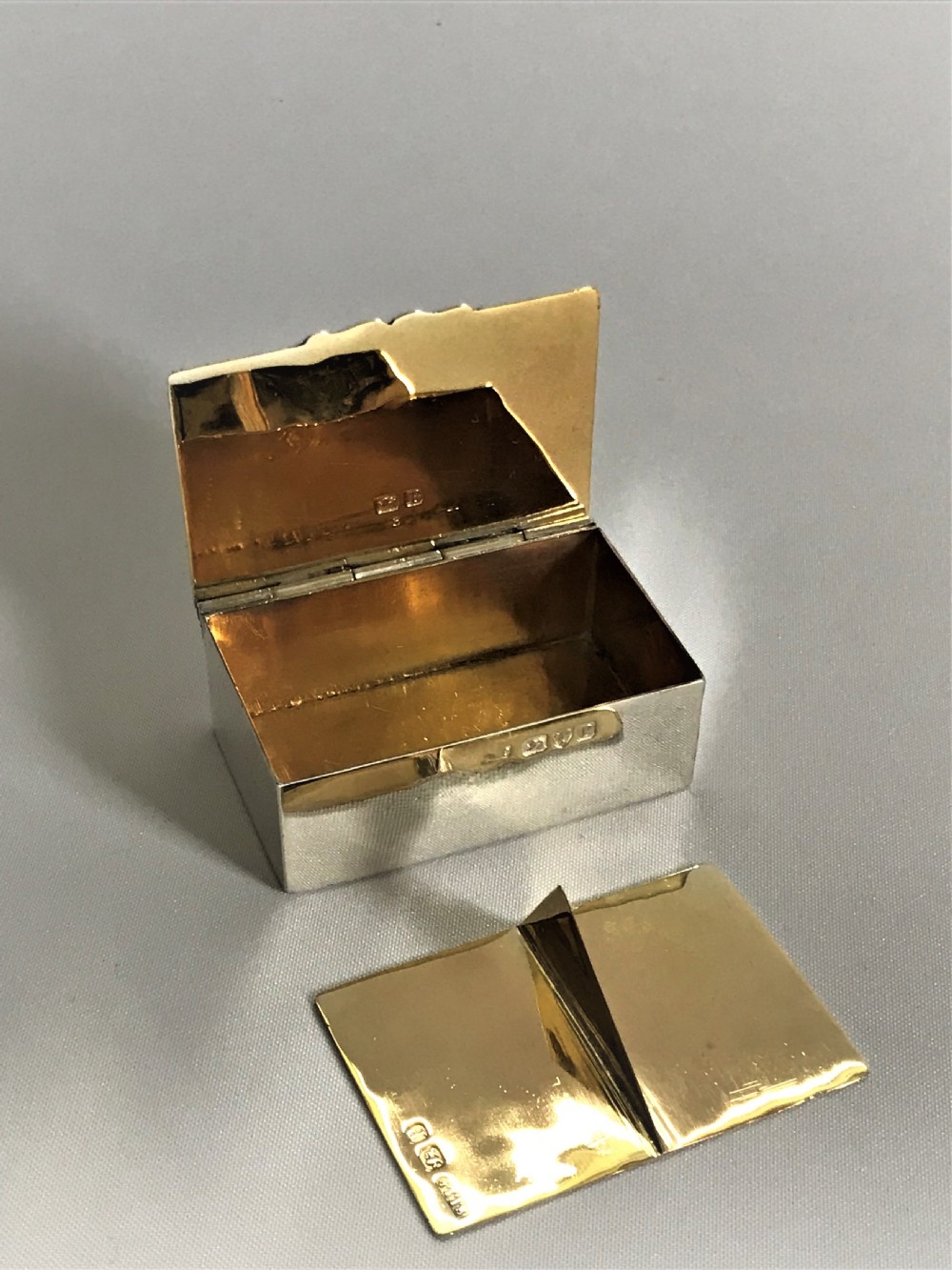 A Victorian Chester silver double stamp box View III