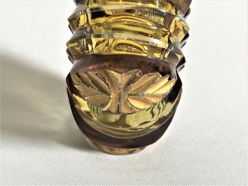 A superb Victorian silver mounted amber glass scent bottle View VII