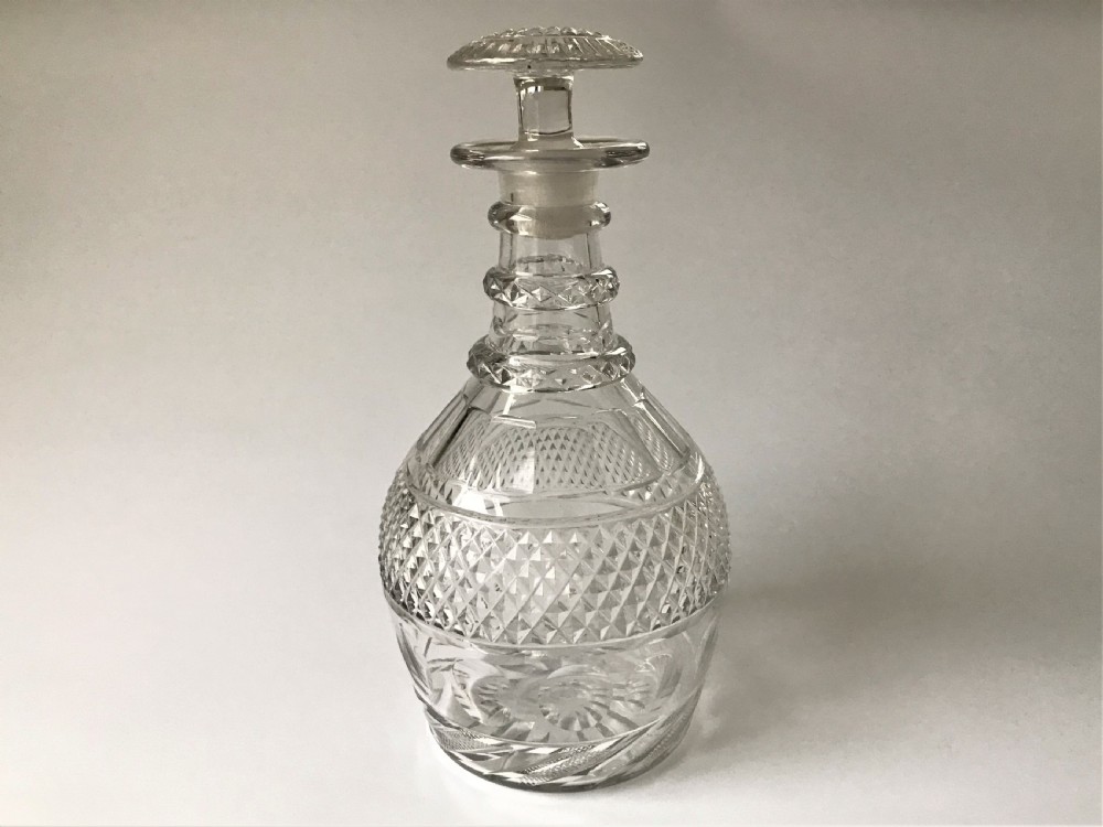 A Handsome Full Size Georgian Cut Glass Decanter View II