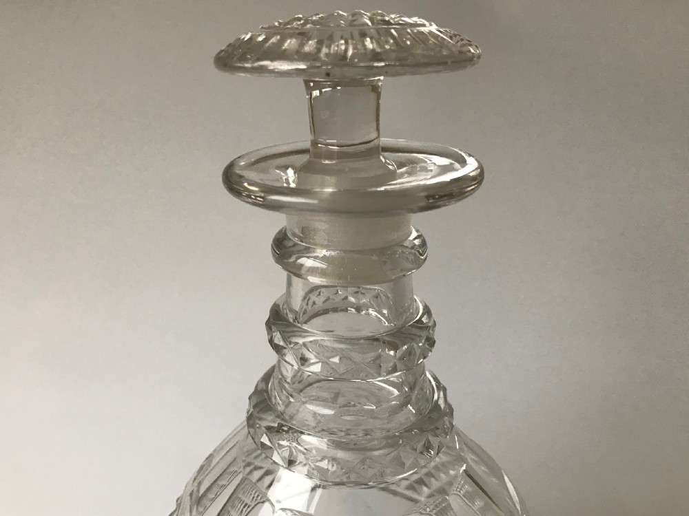 A Handsome Full Size Georgian Cut Glass Decanter View III