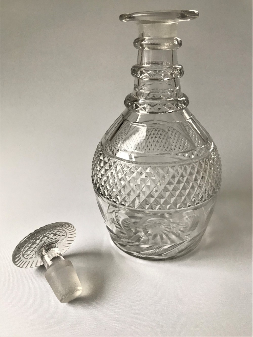 A Handsome Full Size Georgian Cut Glass Decanter View IV