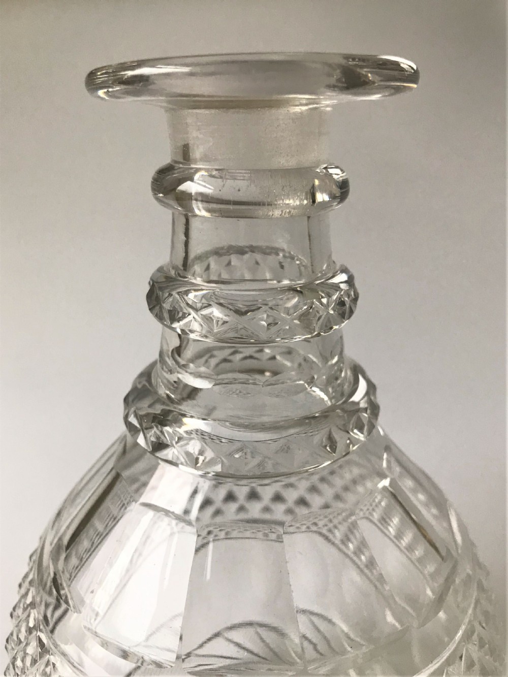 A Handsome Full Size Georgian Cut Glass Decanter View V