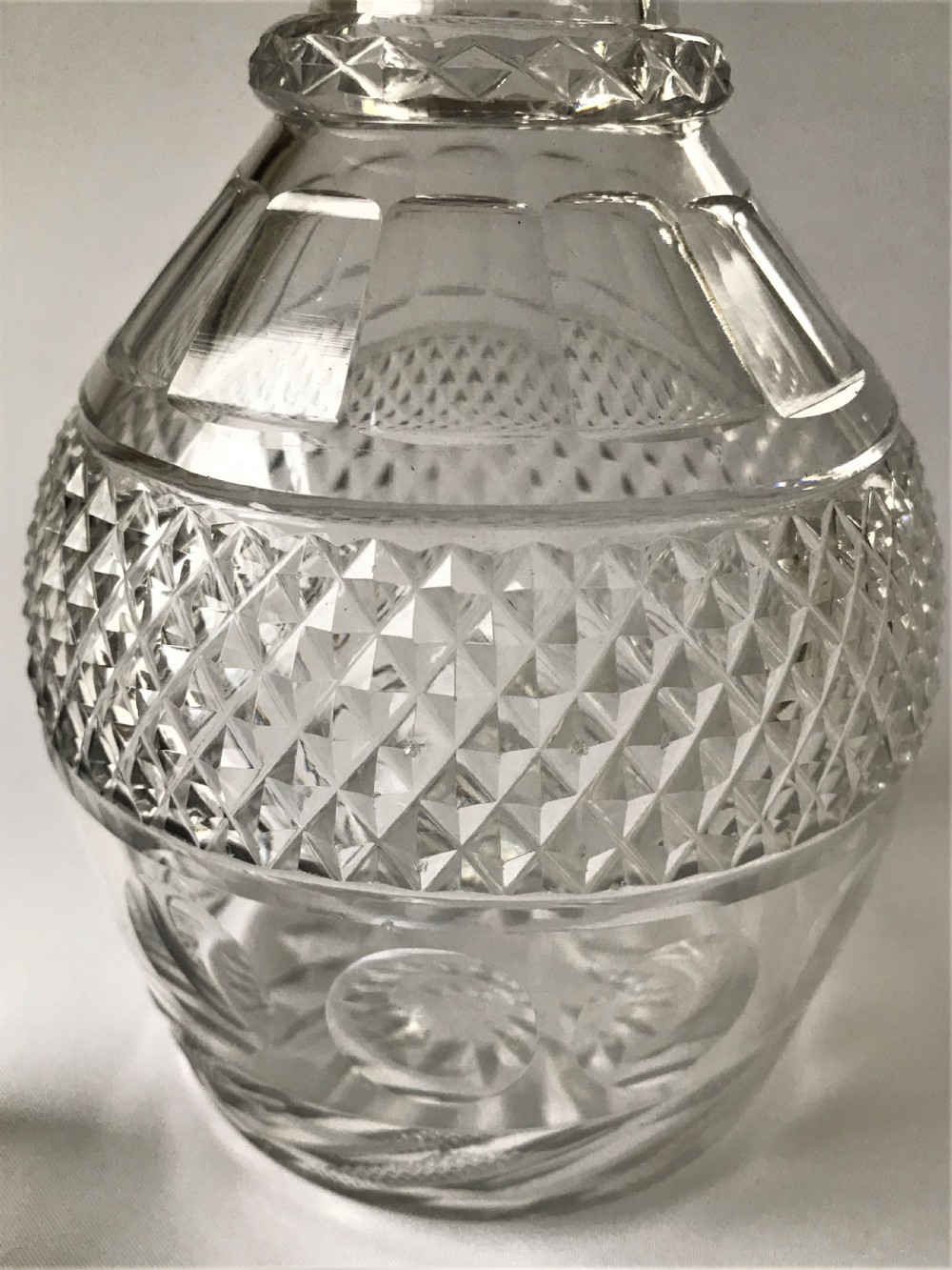 A Handsome Full Size Georgian Cut Glass Decanter View VI