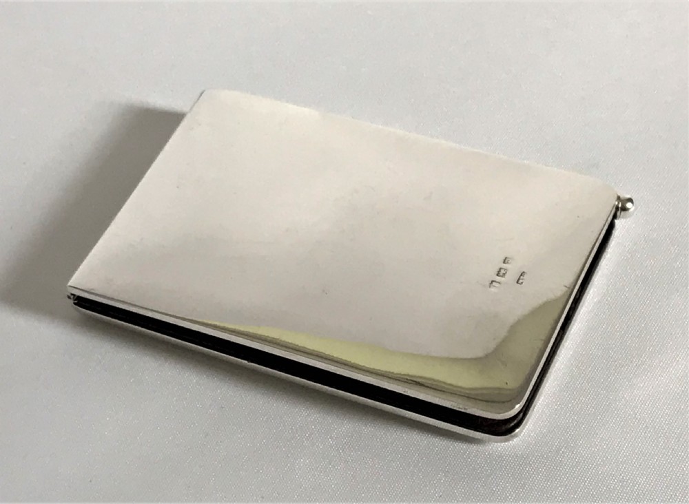 A Stylish Edwardian Silver Notebook, Pencil & Wallet