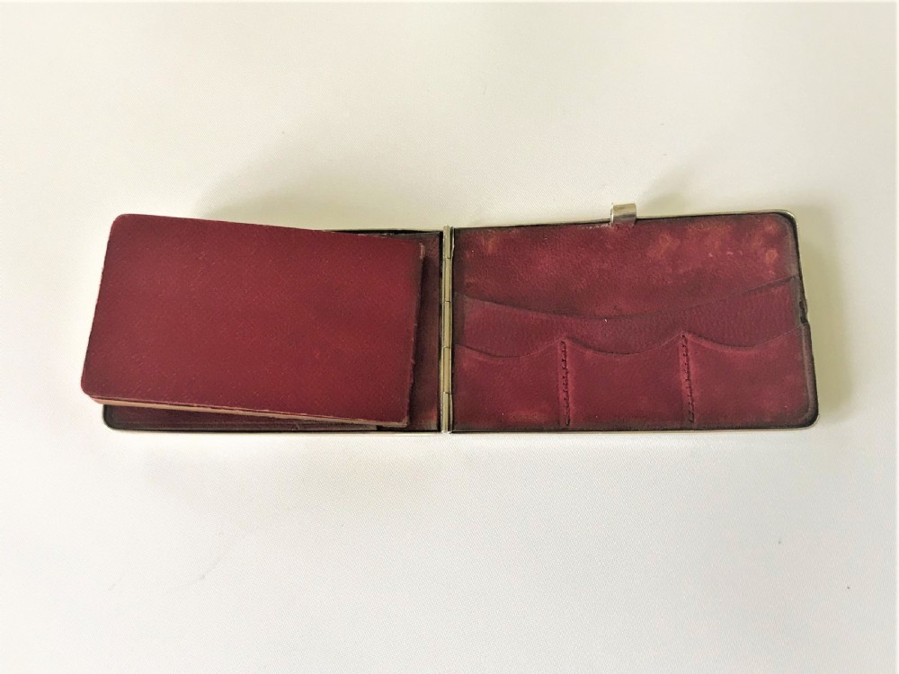 A Stylish Edwardian Silver Notebook, Pencil & Wallet View V