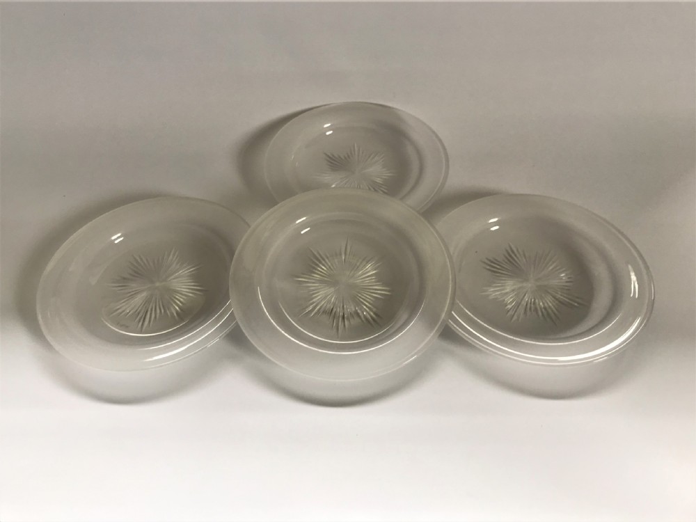 A gorgeous set of 4 Victorian ice plates View II