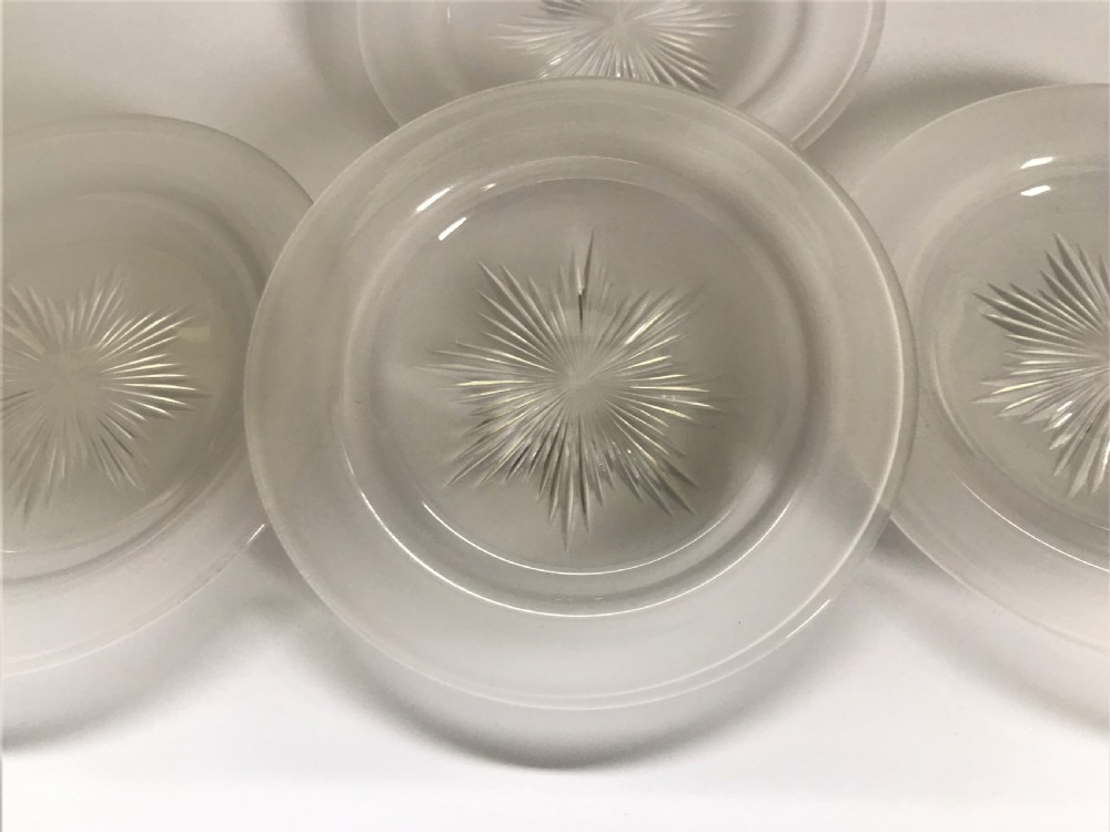 A gorgeous set of 4 Victorian ice plates View III