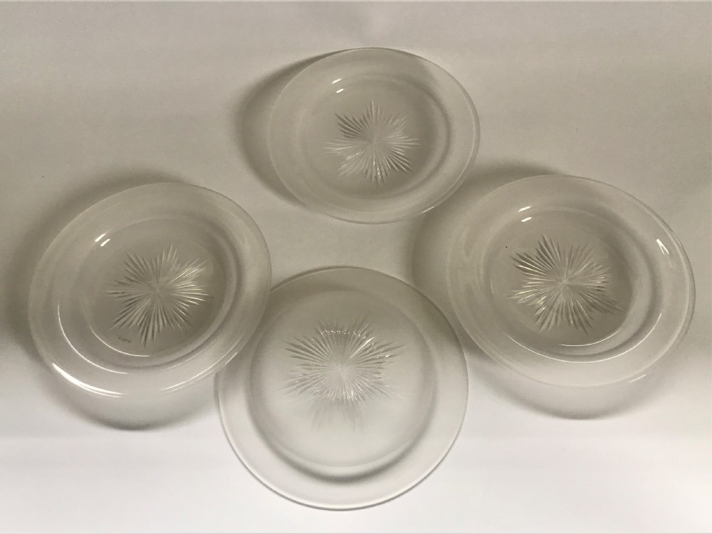 A gorgeous set of 4 Victorian ice plates View V