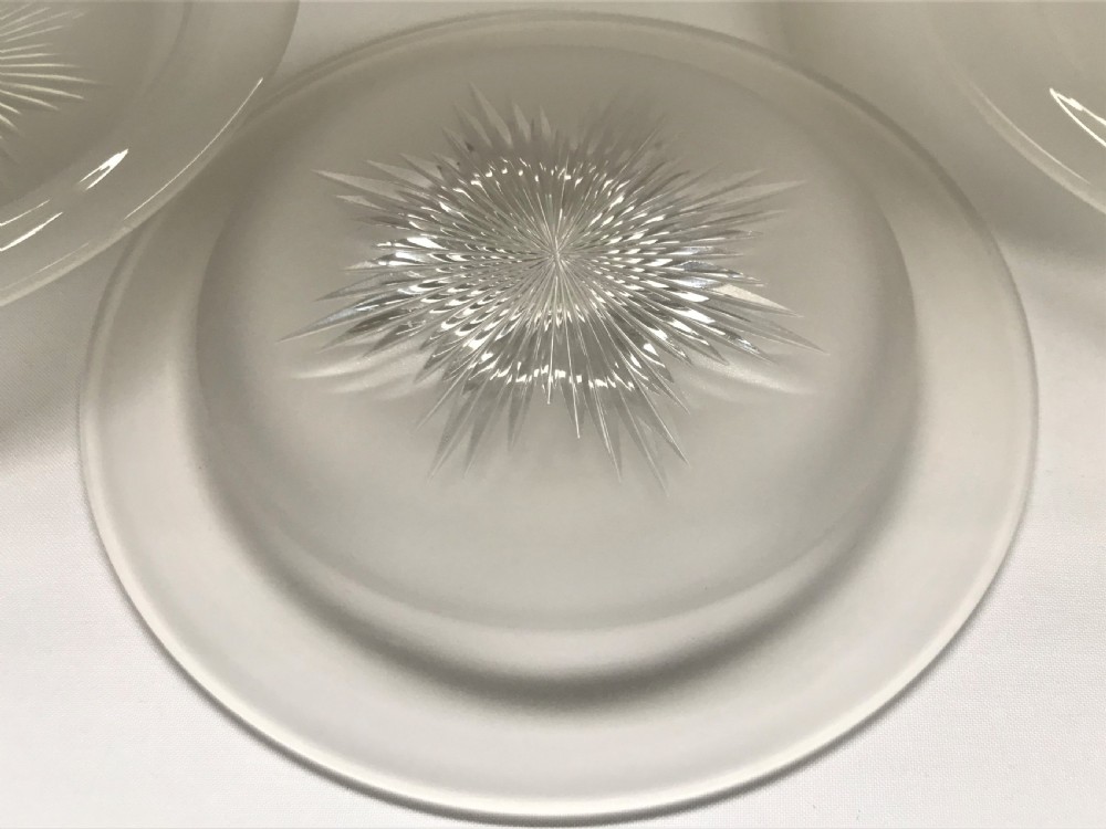 A gorgeous set of 4 Victorian ice plates View VI