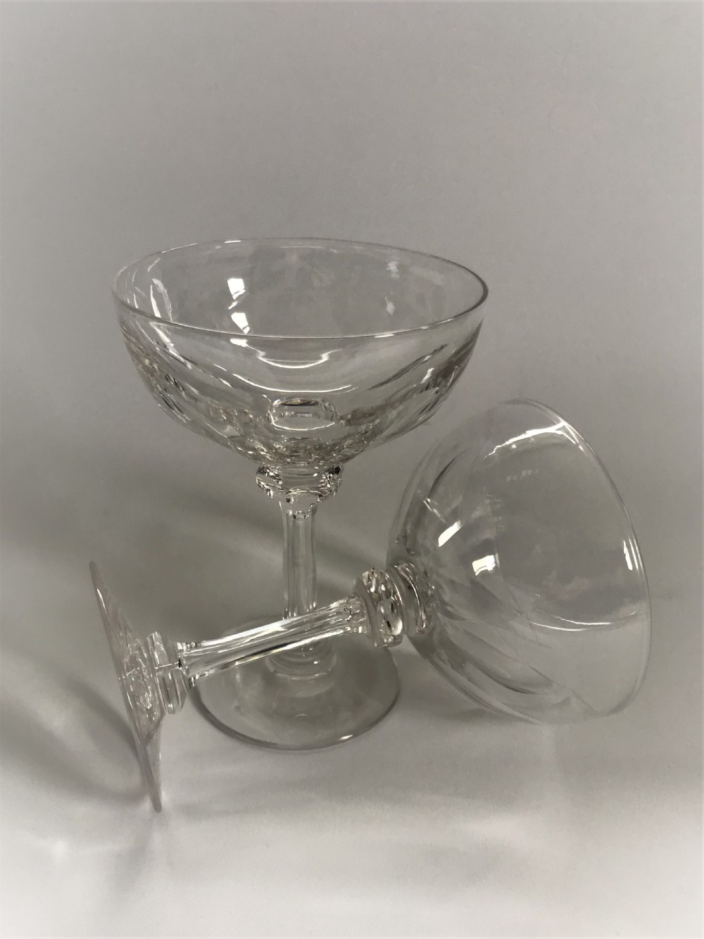 A pair of Victorian cut glass champagne bowls View III