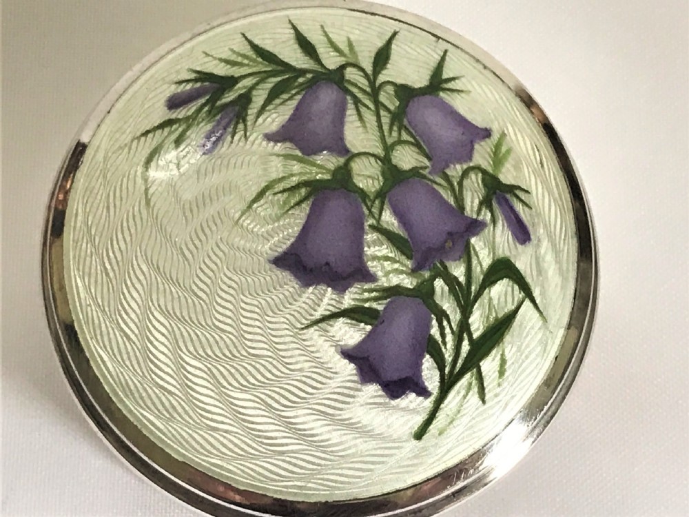 A gorgeous silver & enamel lidded trinket pot View VII