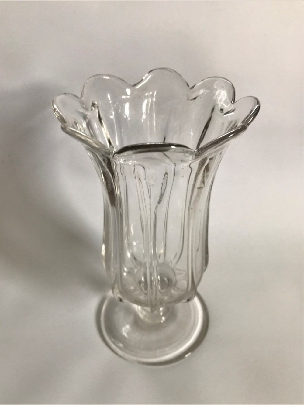 A handsome early Victorian wrythen celery vase View II