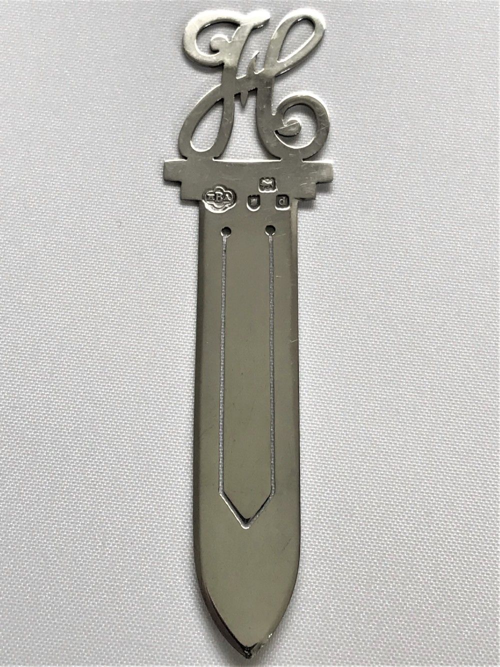 A charming Victorian silver bookmark 'H' terminal