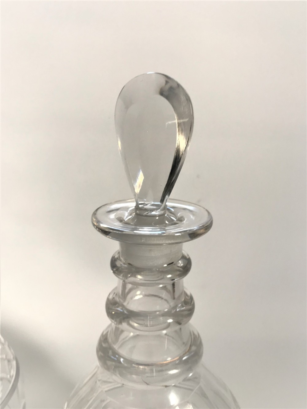 A fabulous pair of full size Georgian decanters View II