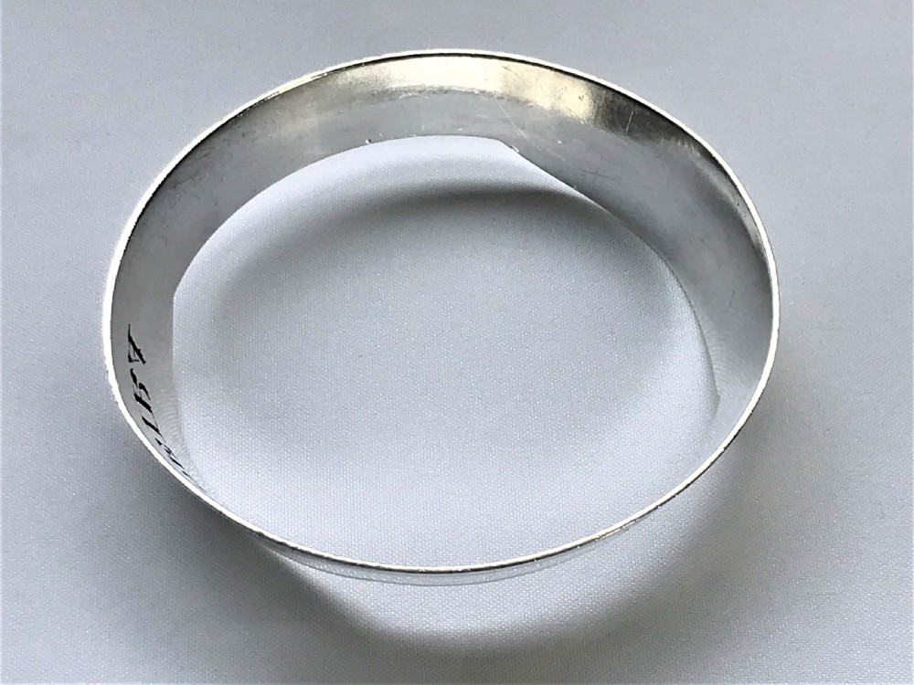A rare Victorian silver decanter label collar View IV