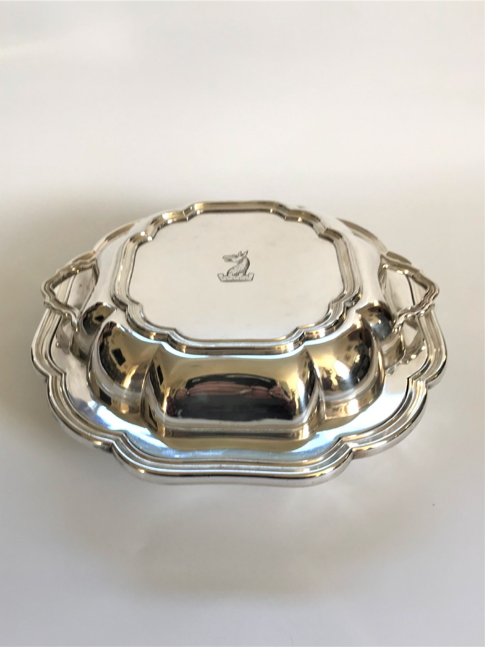 A mid 19th Century silver plated double entree dish