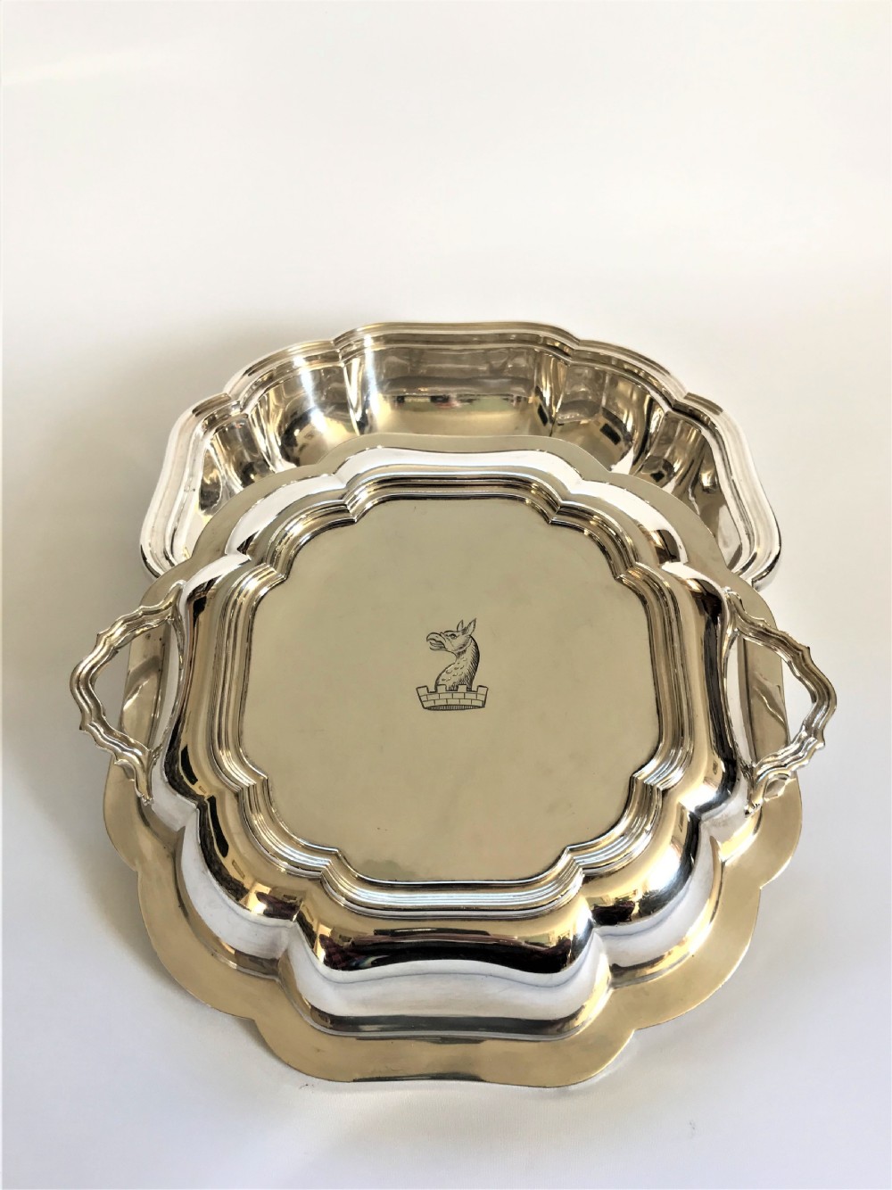 A mid 19th Century silver plated double entree dish View II