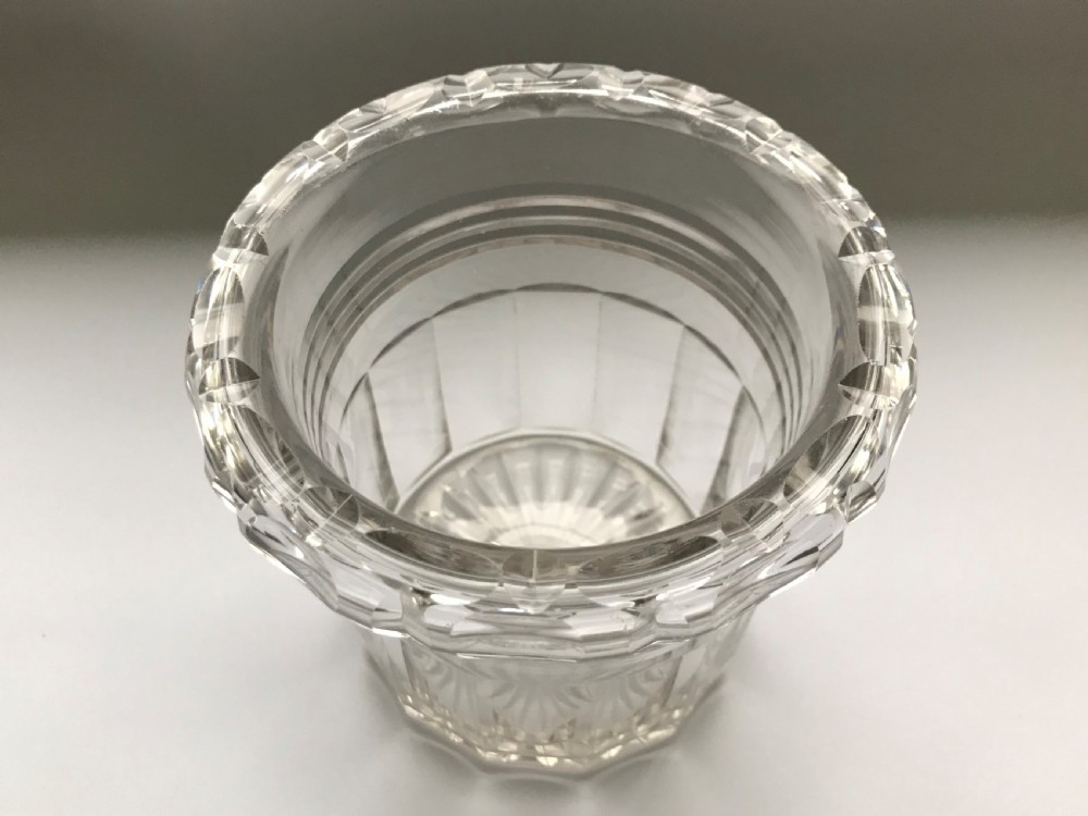 A rare Regency cut glass bottle/decanter coaster View III