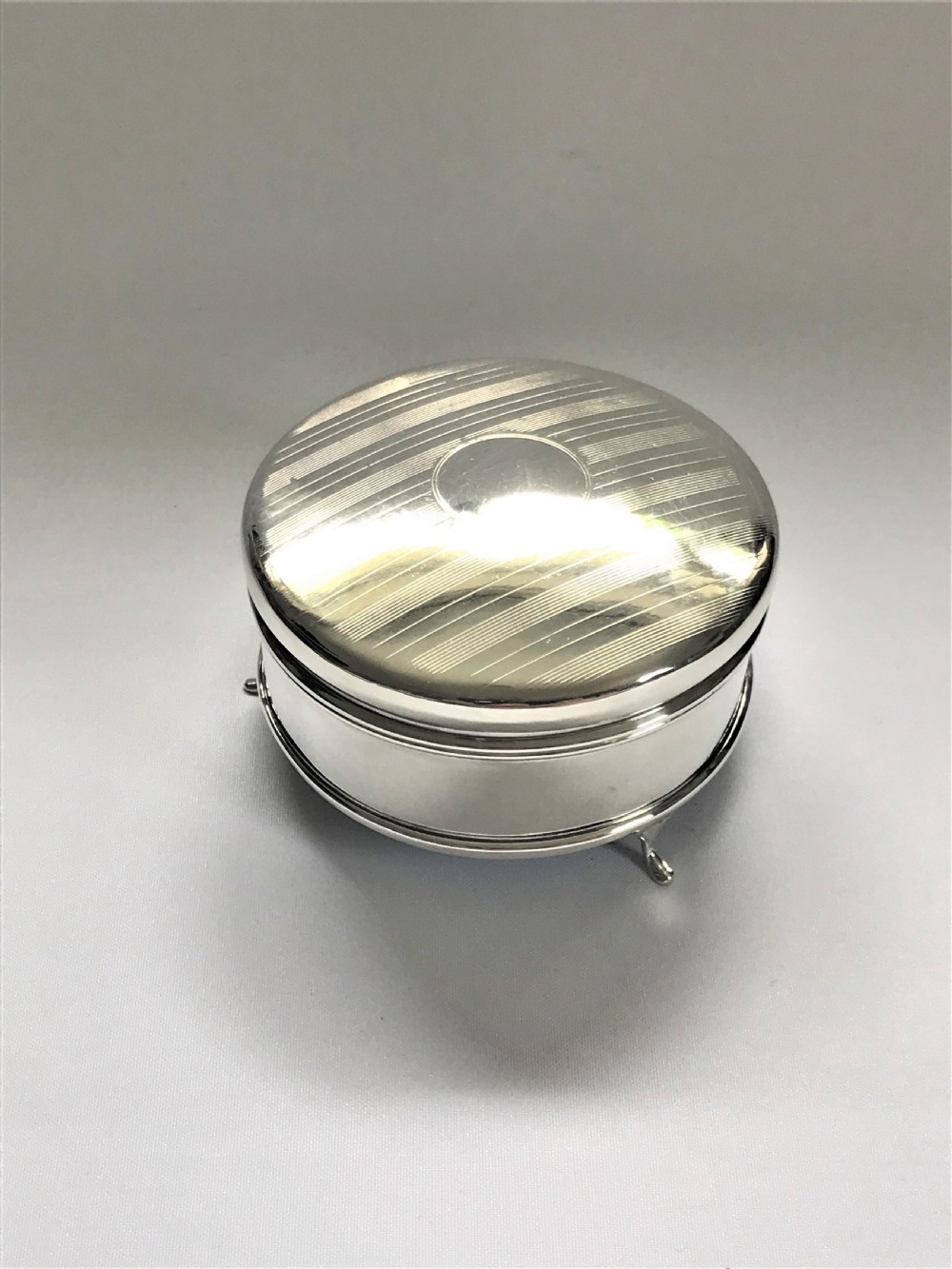 A stylish silver trinket/cuff links box View II