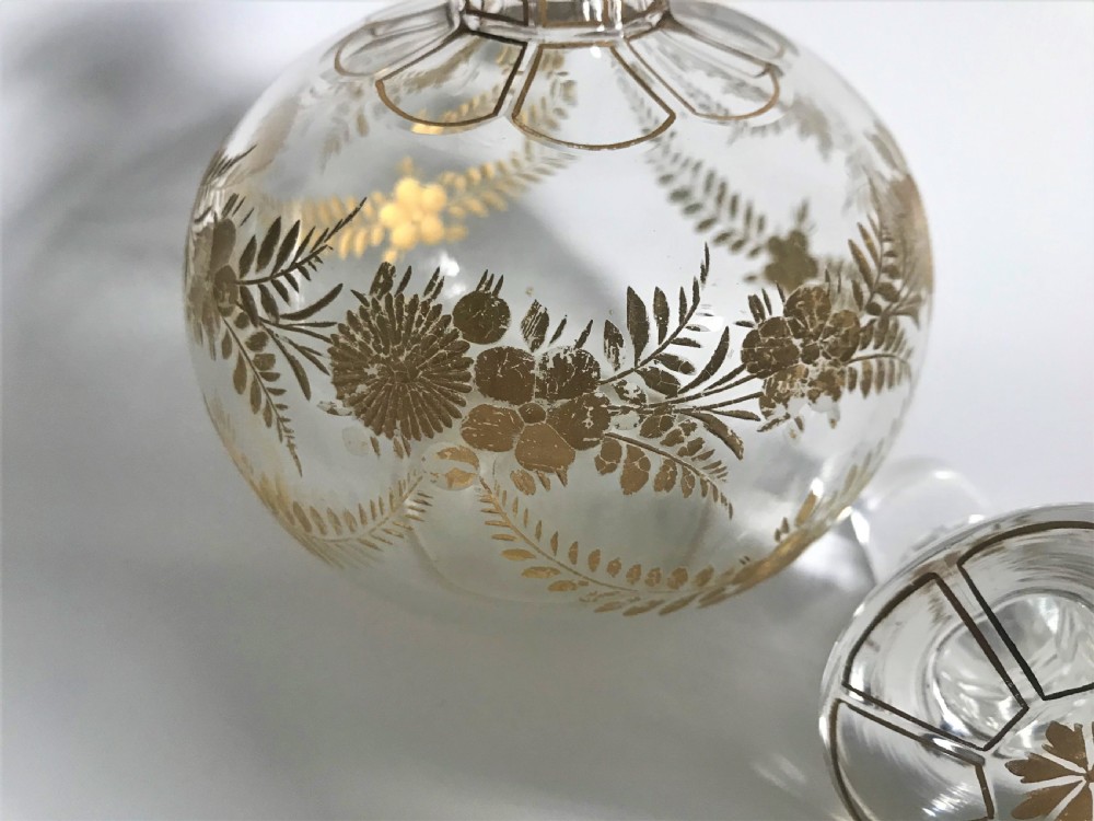 A stunning gilded French table cologne bottle View II