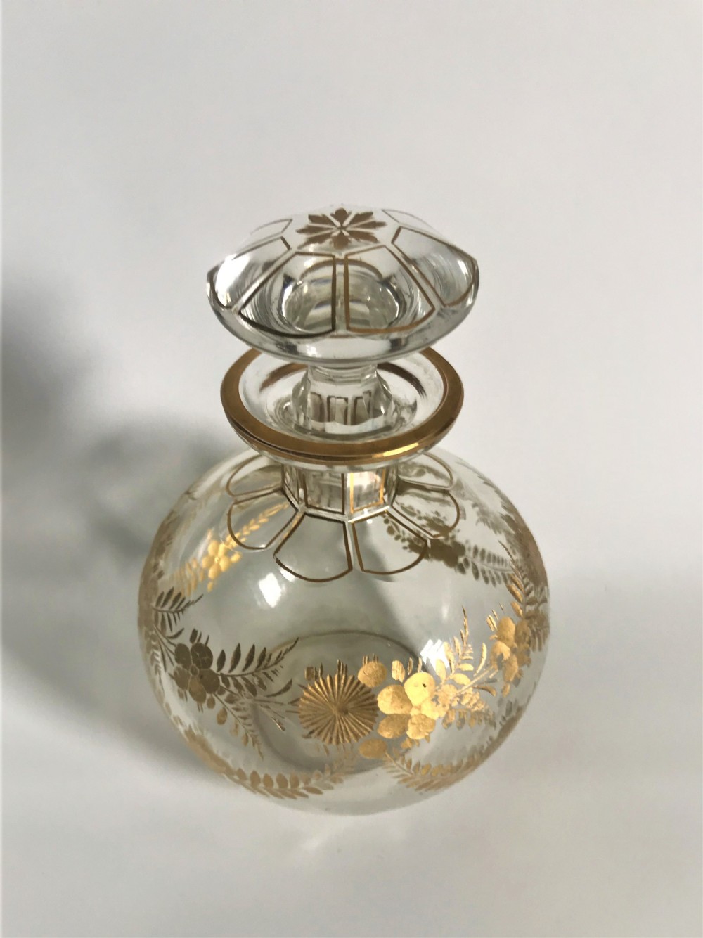 A stunning gilded French table cologne bottle View V