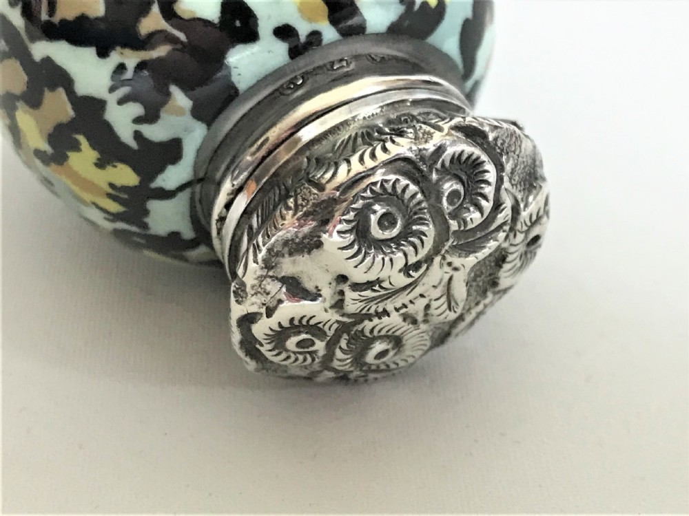 A Gorgeous Victorian Silver Mounted 'Egg' Scent Bottle View III
