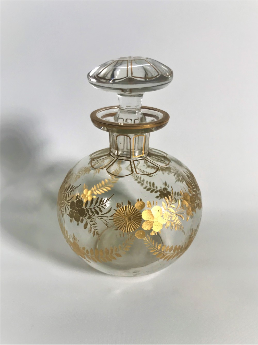 A stunning gilded French table cologne bottle