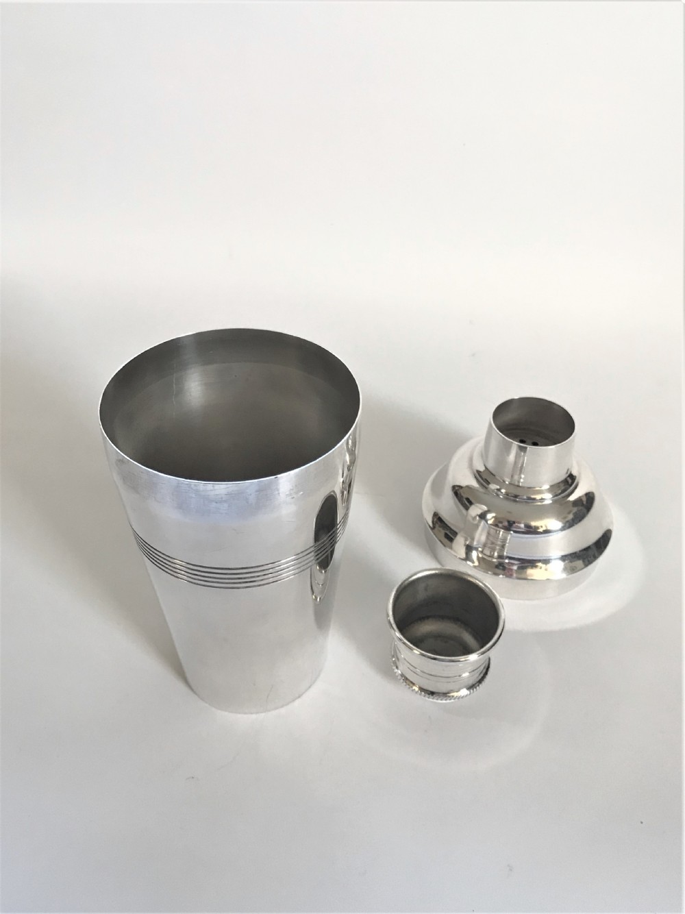 A stylish Art Deco silver plated cocktail shaker View VI
