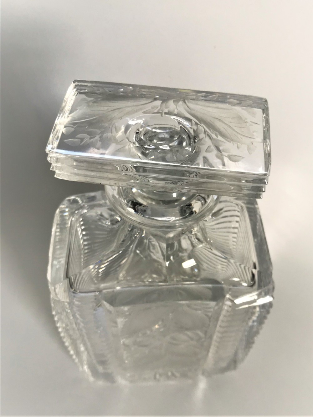 An outstanding Art Deco cut glass decanter View III