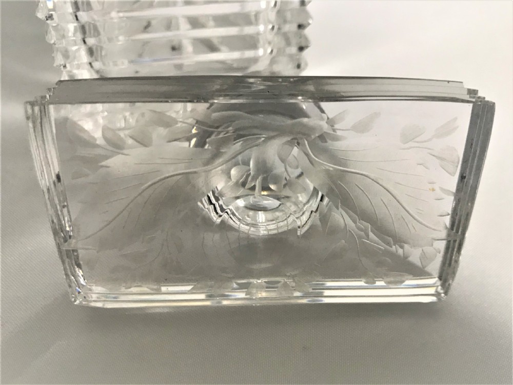 An outstanding Art Deco cut glass decanter View VI