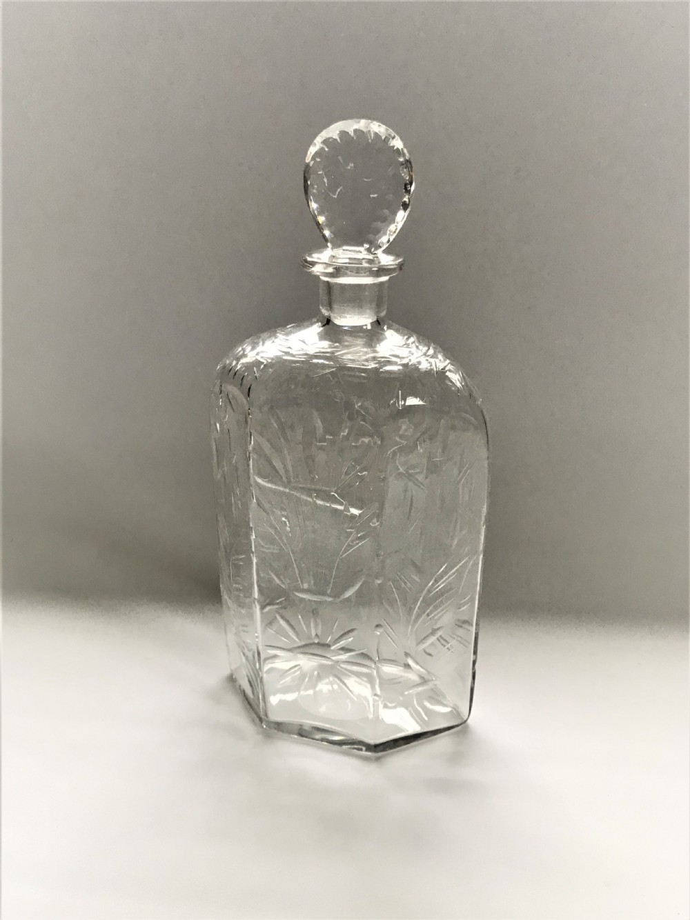 A gorgeous Whitefriars intaglio cut decanter View III
