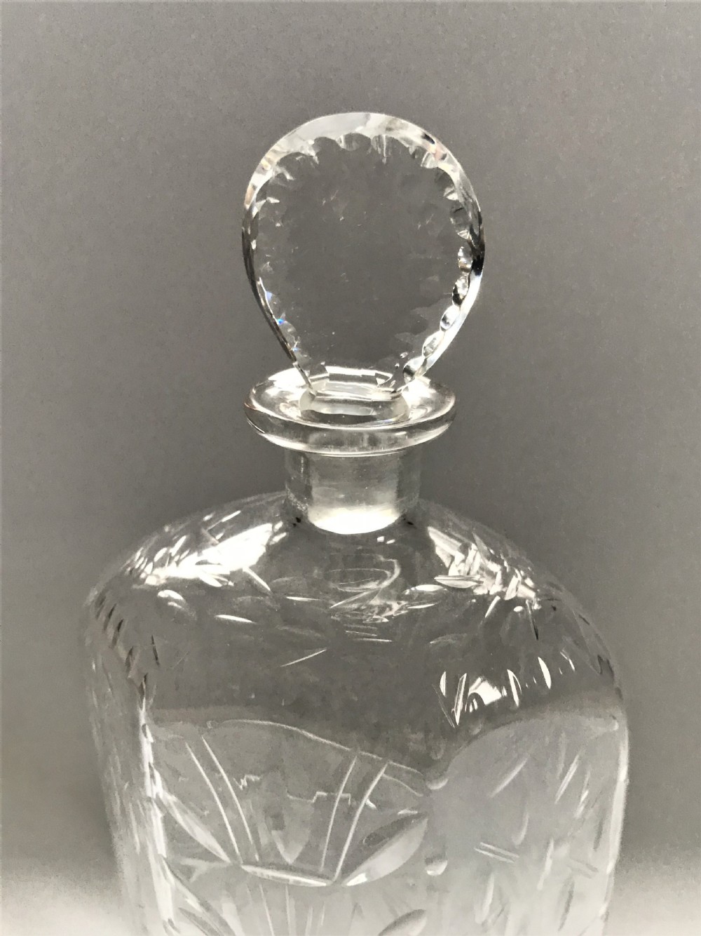 A gorgeous Whitefriars intaglio cut decanter View V