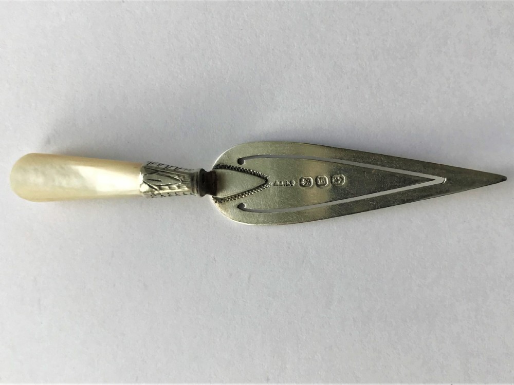 A Victorian novelty silver trowel bookmark View II