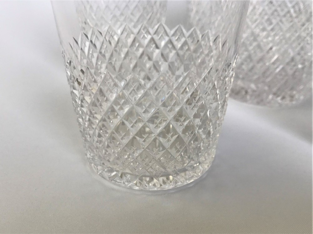 A gorgeous set of 8 cut glass Stuart water glasses View III