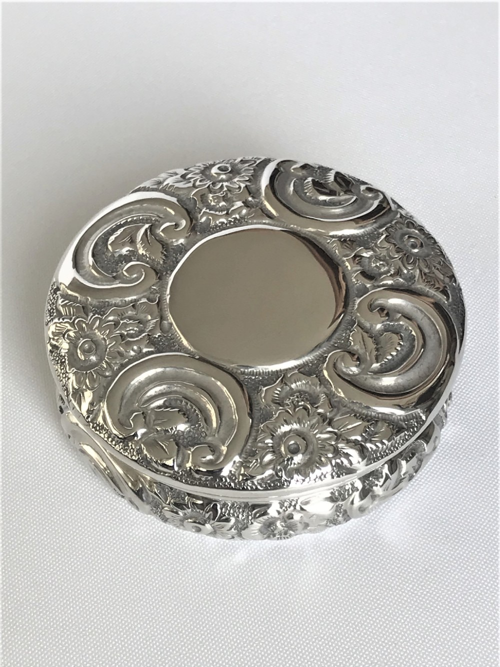 A large late Victorian silver pill box