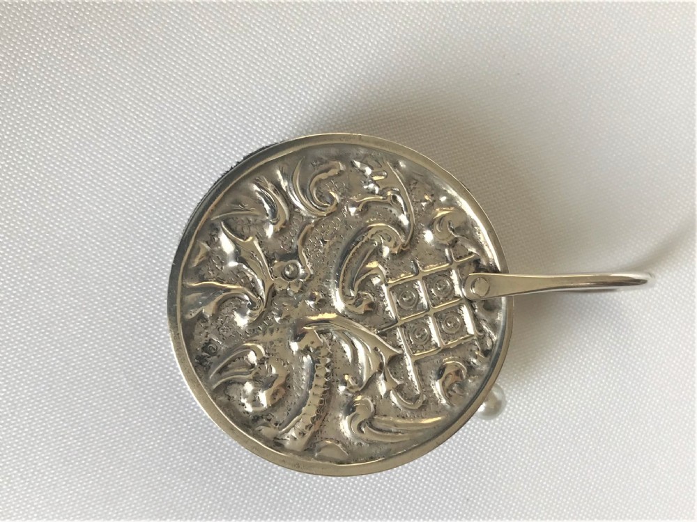 A charming Edwardian silver 'wheel' pin cushion  View II