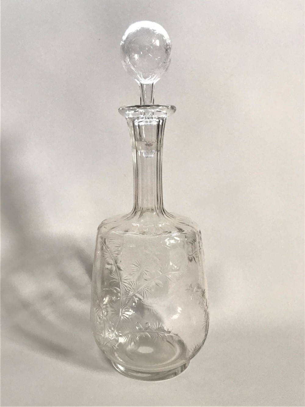 A gorgeous late Victorian intaglio cut decanter