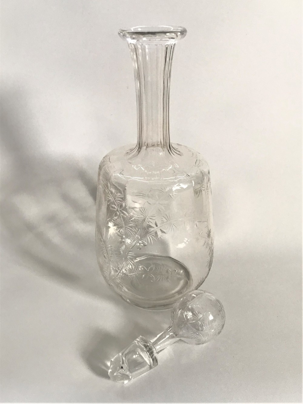 A gorgeous late Victorian intaglio cut decanter View III