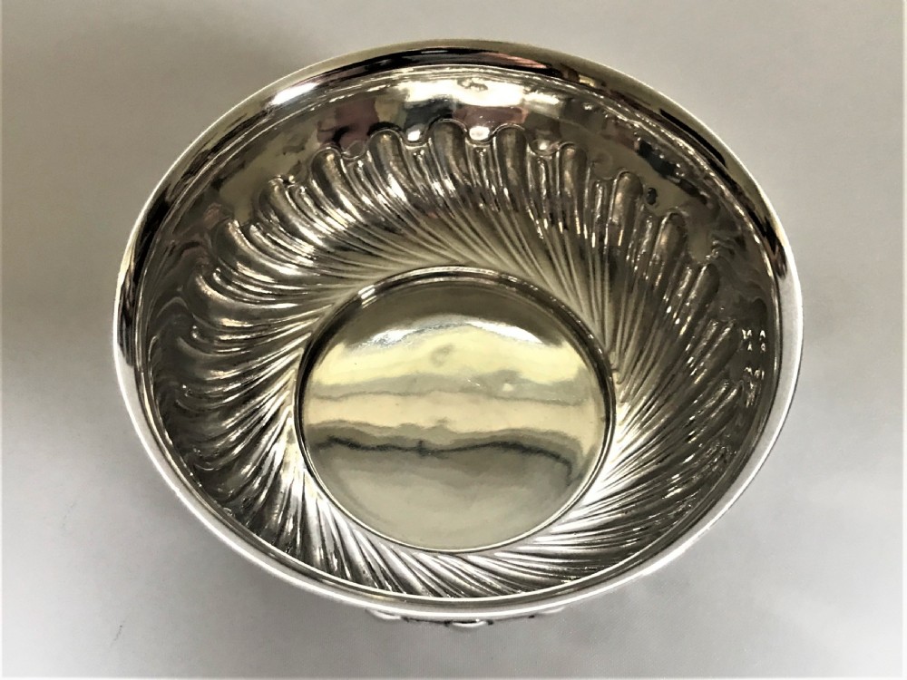 A charming Victorian half fluted silver bowl View III