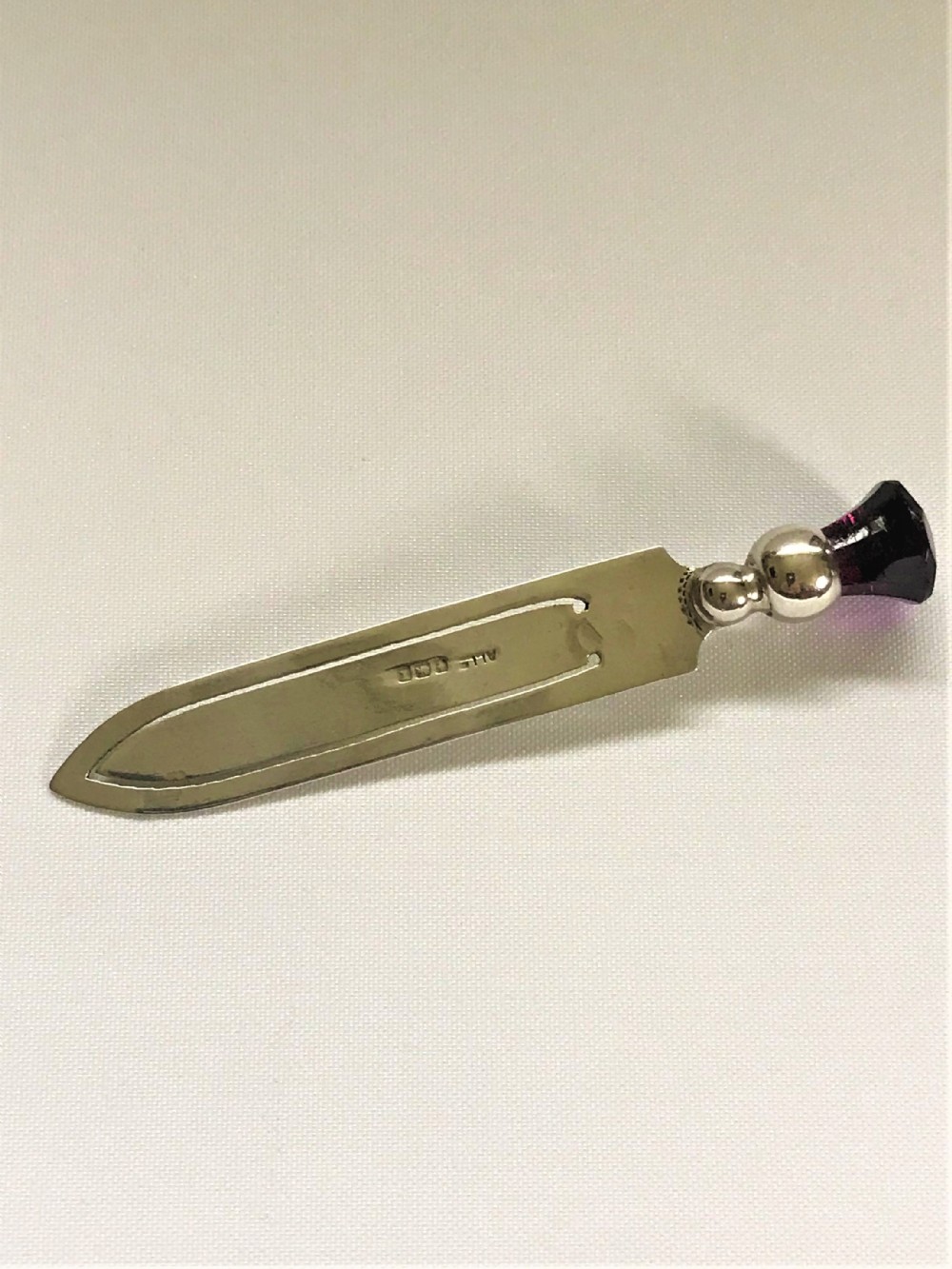 An Edwardian amethyst thistle bookmark