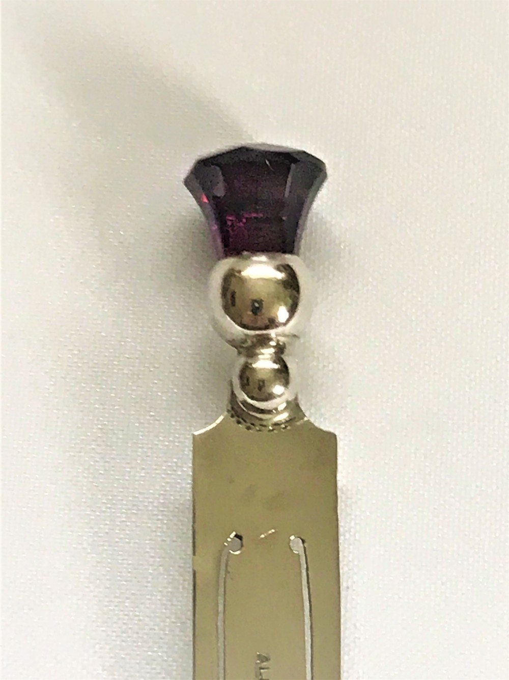 An Edwardian amethyst thistle bookmark View II