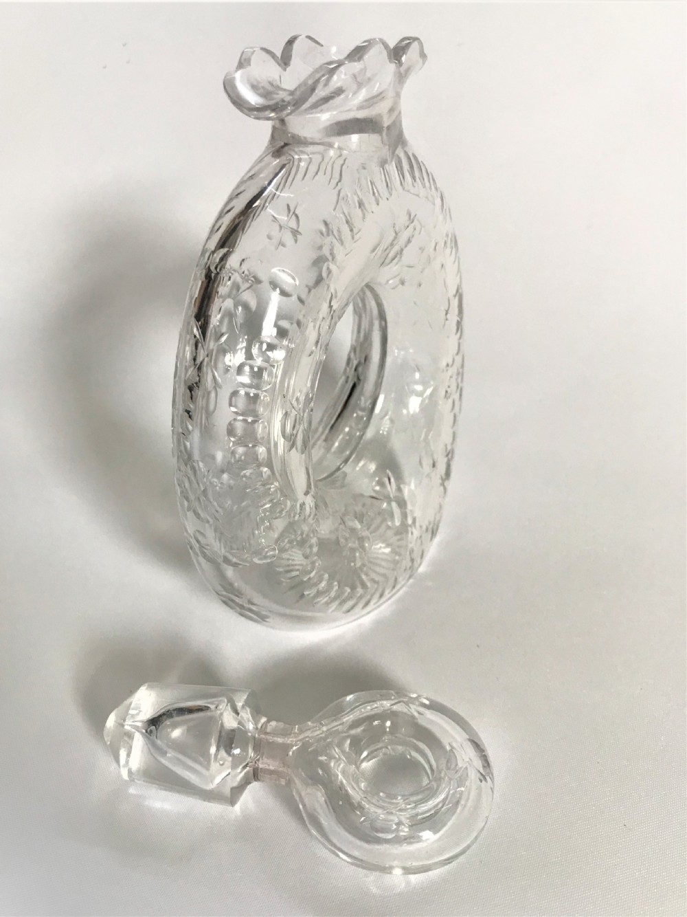 An outstanding Stevens & Williams 'lifebuoy' decanter View VI