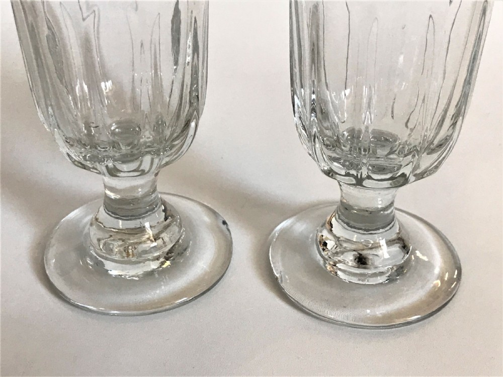 A pair of Georgian petal molded dwarf ale glasses View V